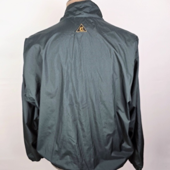 DryJoys Men’s L Green Houndstooth 1/4 Zip Golf Pullover Windbreaker Jacket - Picture 3 of 8